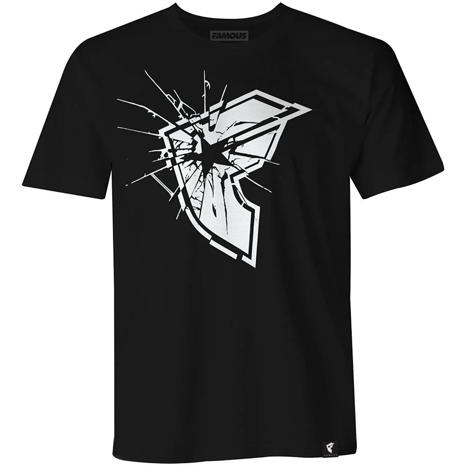 Famous Stars and Straps Men's Shatter BOH T Shirt Black Clothing Apparel Hip Hop Novelty T-Shirts Men'S Brand Clothing Top Tee