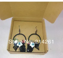 65x65x30mm Malt-Colours Fashion Earring Box Necklace BOX For Earring /Necklace /Ring /Jewelry Set /Hand Made Gift