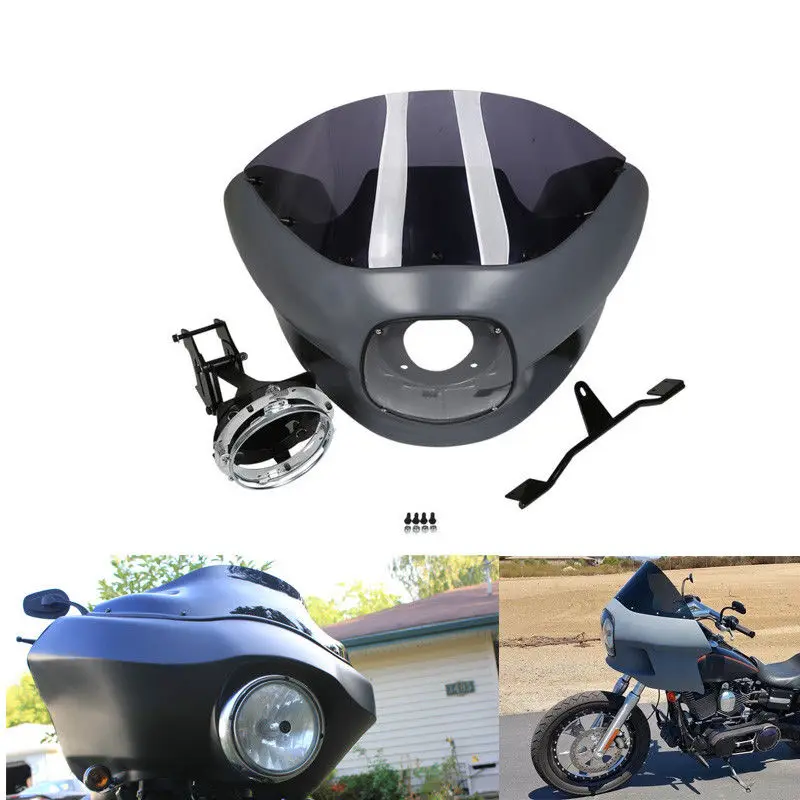 Обтекатель для мотоцикла 7 дюймов крепление фары с ветровым стеклом Harley Dyna Low Rider
