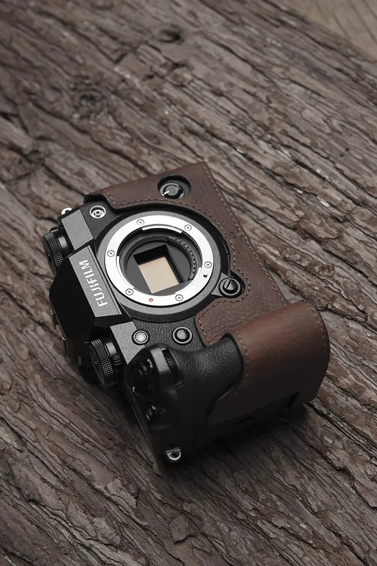 Mr. камень пояса из натуральной кожи камера Чехол половина сумка для Fujifilm XH1 X-H1 ручной работы Половина корпуса камеры