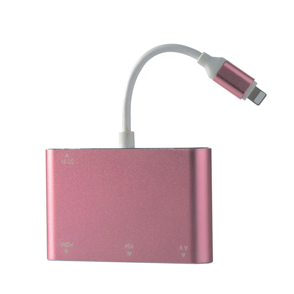 

3 in 1 8Pin For Lighting to HDMI VGA AV Adapter Converter Adapter Cable for iPhone iPad Audio Video Adapter Cable