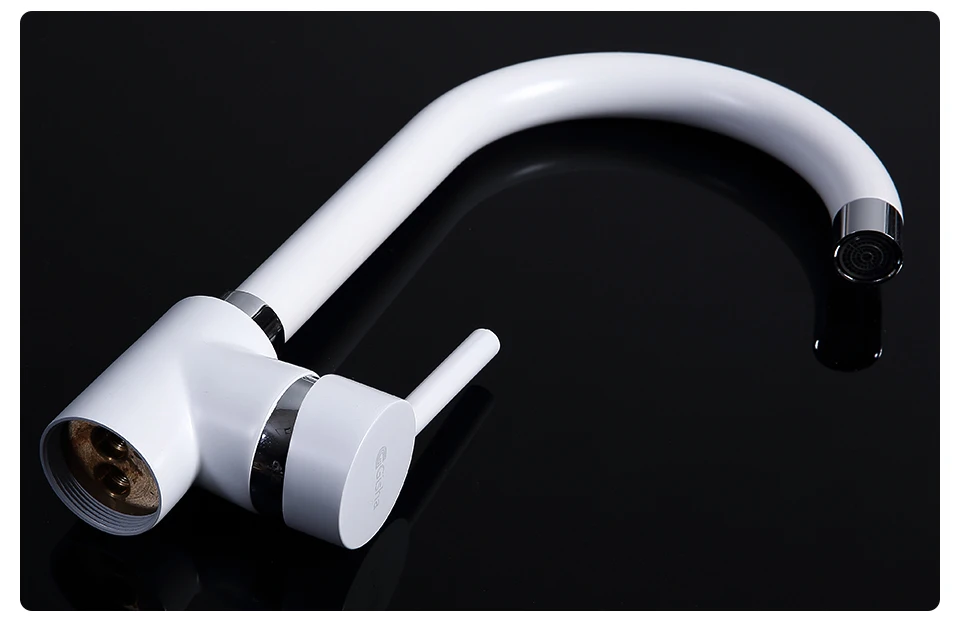 Gisha Brass Kitchen Faucets Hot And Cold and Water Faucets Basin Sink Tap Mixer Black White Beige faucet handle Kitchen Faucet