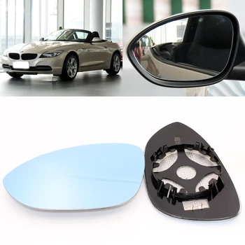 

For BMW Z4 Pure Fusion 2004-2020 Car Side View Door 2Pcs Wide-angle Rearview Mirror Blue Glass With Base Heated