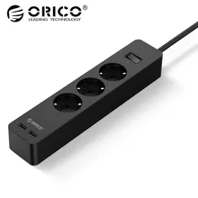 ORICO USB Smart Power Strip 4000w with Adhesive Board socket 2 AC 5AC Outlets and 2 USB Charging Ports for Home Office plug