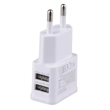 EU standard double usb charger for iphone5 6 7 your phone charger 1A 2A output EU charger