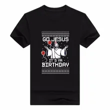 t-shirt folder folding board adult y-shirt folder black Go Jesus It’s Ya Birthday Ugly Christmas Sweater Long Sleeve T-Shirt