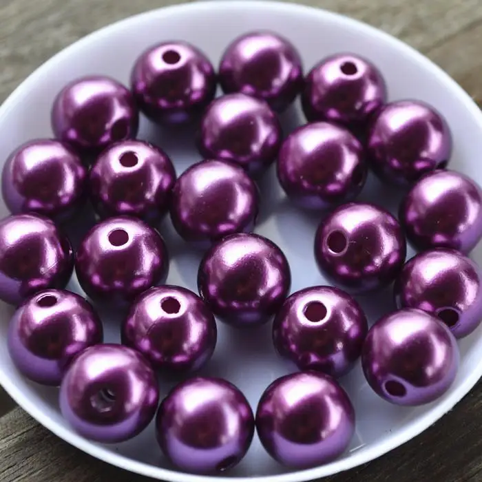 8 мм Красочные Имитация жемчуга для одежды Diy ручной работы Швейные материалы свободные бусины украшения браслет аксессуары для волос бусины - Цвет: purple