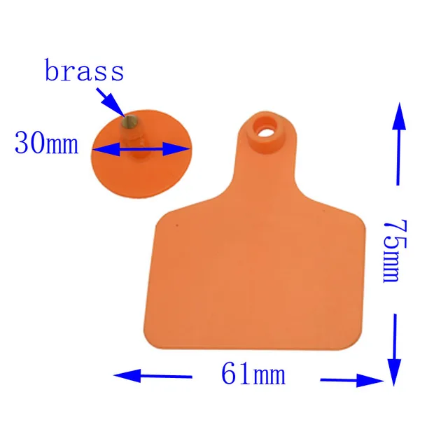 20 sets of high quality TPU cattle ear tags and wordless copper head earrings farm animal identification card animal supplies 2