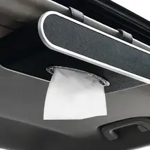 Leather Car Tissue Box Auto Pumping Cassette Carbon Firber Holder Creative Removable Paper Napkin Box Organizer For Car