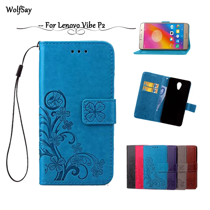 Wolfsay Fundas Lenovo P2 кожаный чехол флип-кошелек для чехлы телефонов мягкий силиконовый