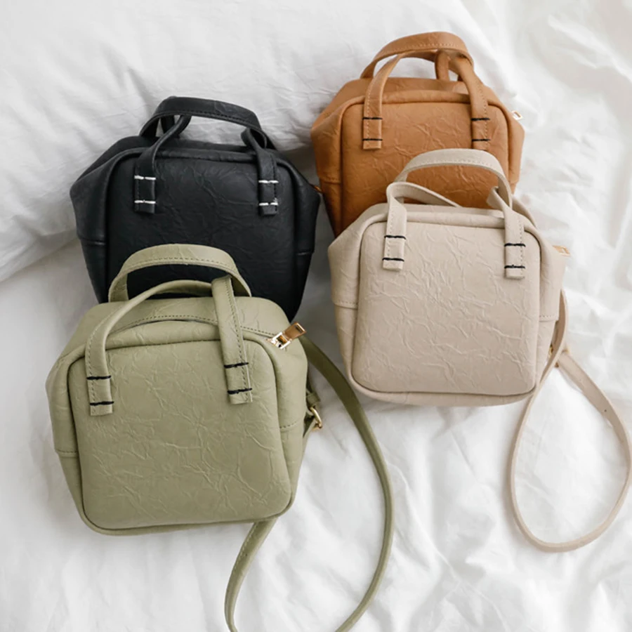 

Leisure Stone Pattern Pu Small Square Bag For Ladies Fashion Simple Mini Crossbody Bags For Female Minimalist Wind Shoulder Bag