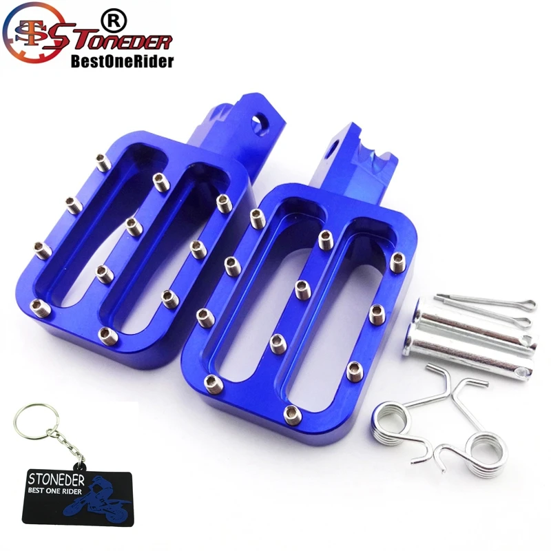 STONEDER Blue CNC Aluminum Footpegs Foot Rest Pegs For Chinese Pit Dirt