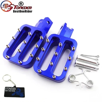 

STONEDER Blue CNC Aluminum Footpegs Foot Rest Pegs For Chinese Pit Dirt Motor Bike Motorcycle Motocross 50cc - 160cc