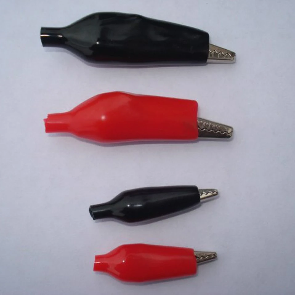 

IMC Hot 100 Pcs Croc Clip for Test Leads Black / Red Crocodile Clips S UK