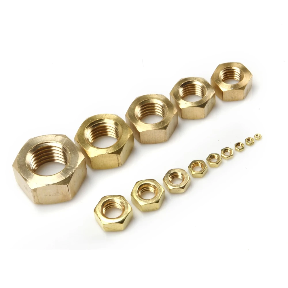 Solid Brass Hex Nuts Metric Thread Gb617086 All Sizes M2/m2.5/m3/m4/m5