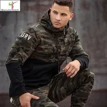 2016 neue Mode Mit Kapuze Sweatshirts herbst und männer kapuzenpullover militär tarnt stitching beiläufige mantel größe M-XXL