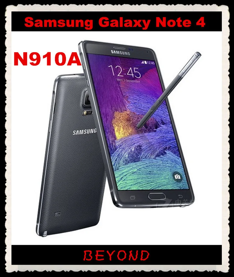 Samsung Galaxy Note 4 n910a оригинальный разблокирована г/м² Android мобильного телефона Quad-Core 5.7