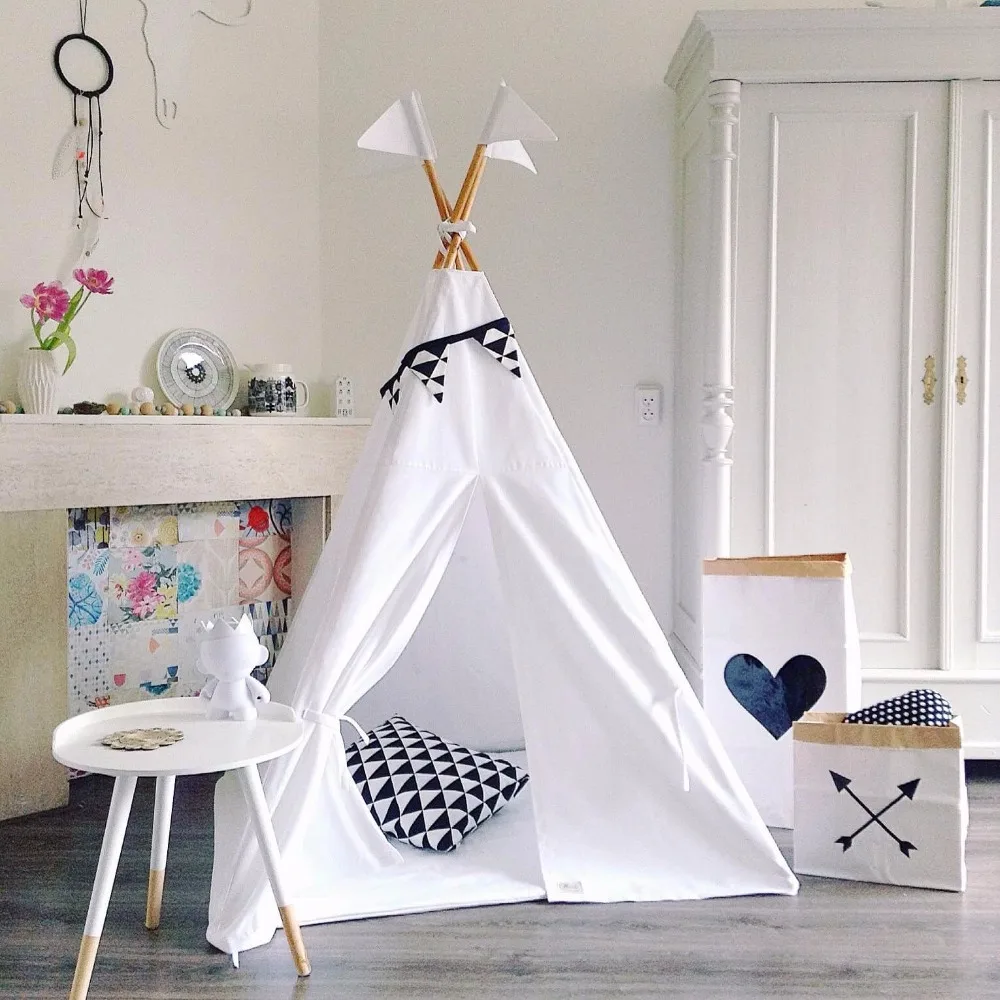 

Bleached White Teepee Kids Play Tent Childrens Teepees Canvas Teepee Tent Tipi for Sale