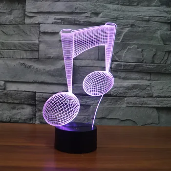 

LED Light Color Change USB 3D Luminaria Music Note Night Light Baby Instrument Lamp for usb Laptop Home Decor for Music Lovers