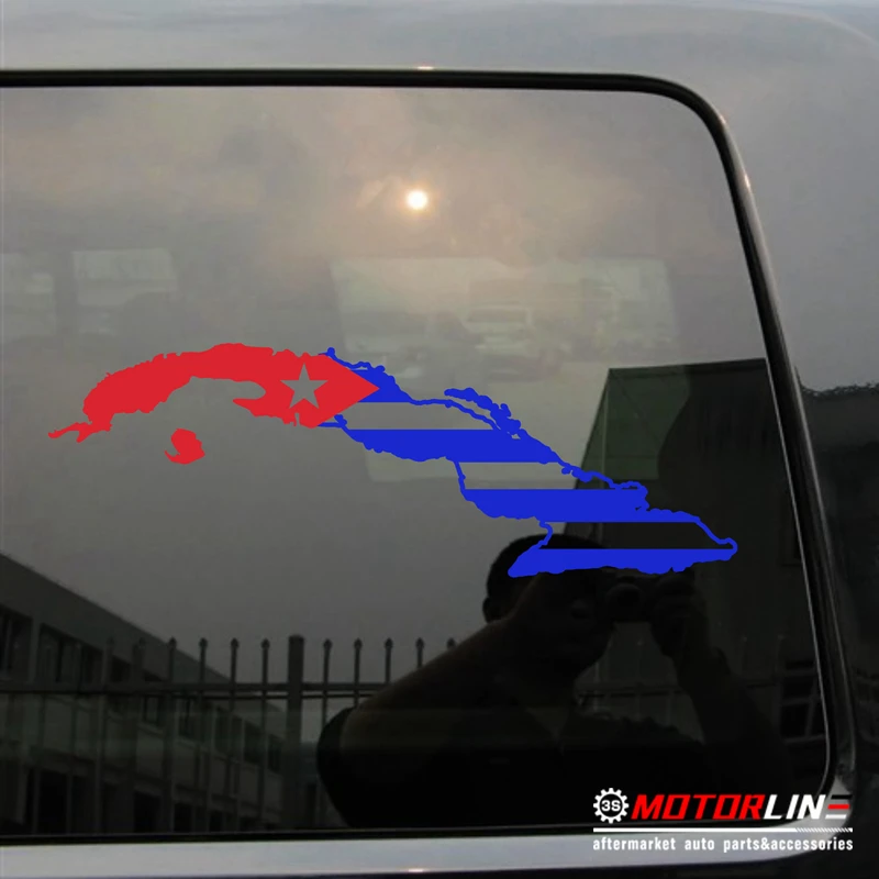 

Map Flag of Cuba Decal Sticker Car Vinylpick size die cut no background