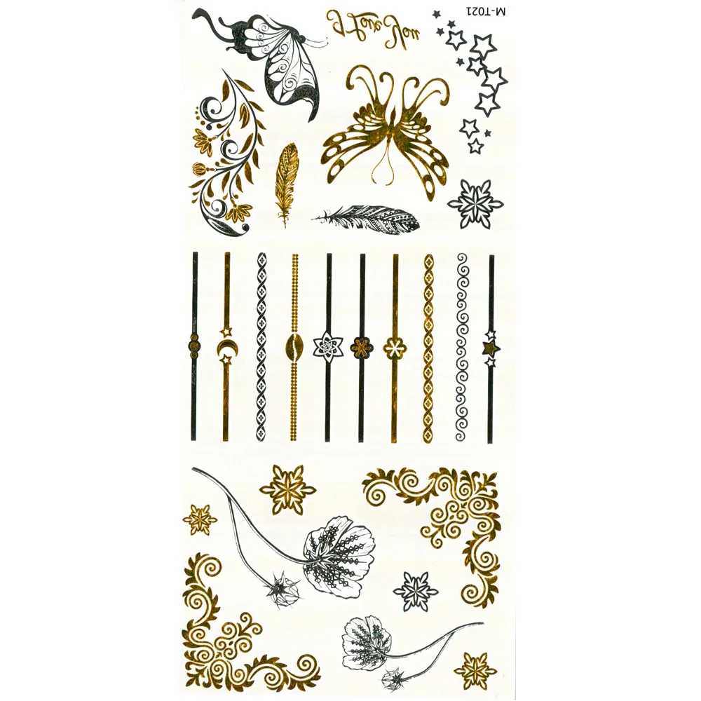 8PCS Beautiful Cute Water Transfer Tattoos Body Art Makeup Cool 3D Waterproof Temporary Tattoo Stickers For Girls Man Tatouage (34)