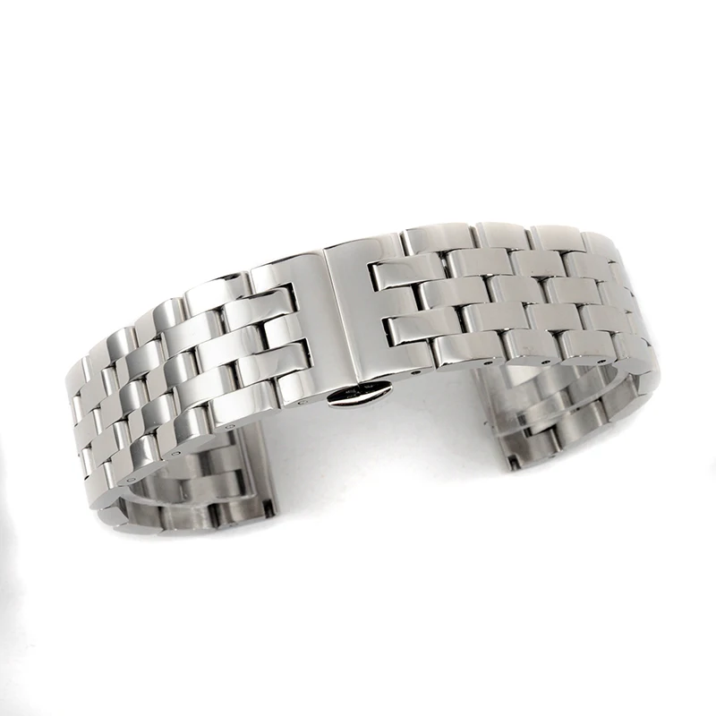 Luxury Stainless Steel 20/22/24/26mm Watchband Butterfly Buckle Watch Bands Strap Automatic Fold Deployment Clasp Strap Bucklen
