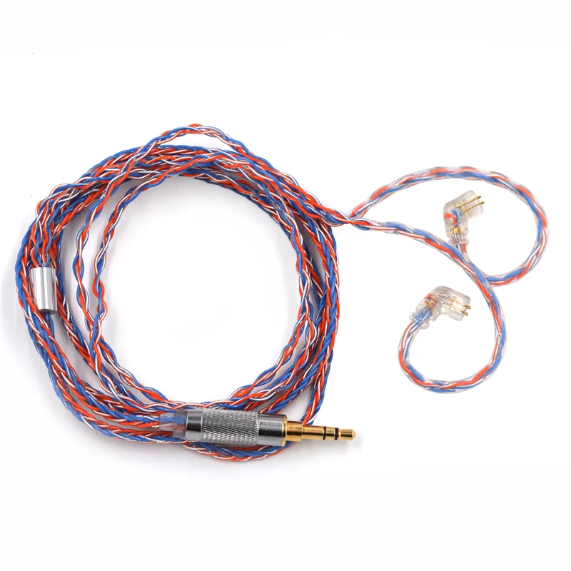 

AK CCA Headphone Upgraded Silver Plated Copper Cable 2pin Earphone Cable for TRN X6 CCA A10/C10/C16