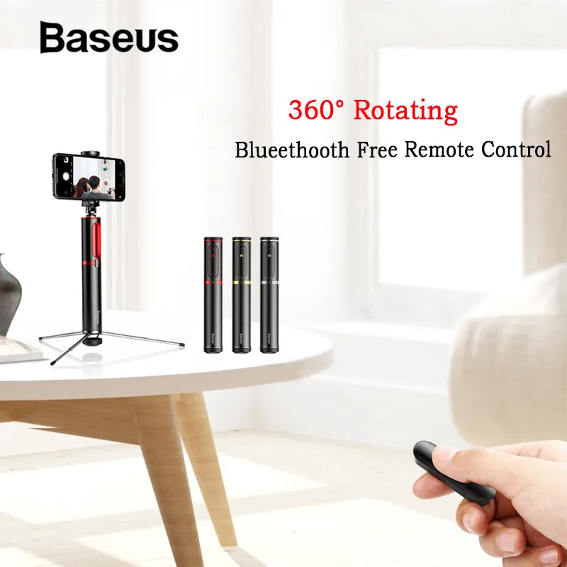 

Baseus Universal Mobile Phone Wireless Bluetooth Selfie Stick with Remote Control Foldable Extendable Monopod for iPhone Samsung