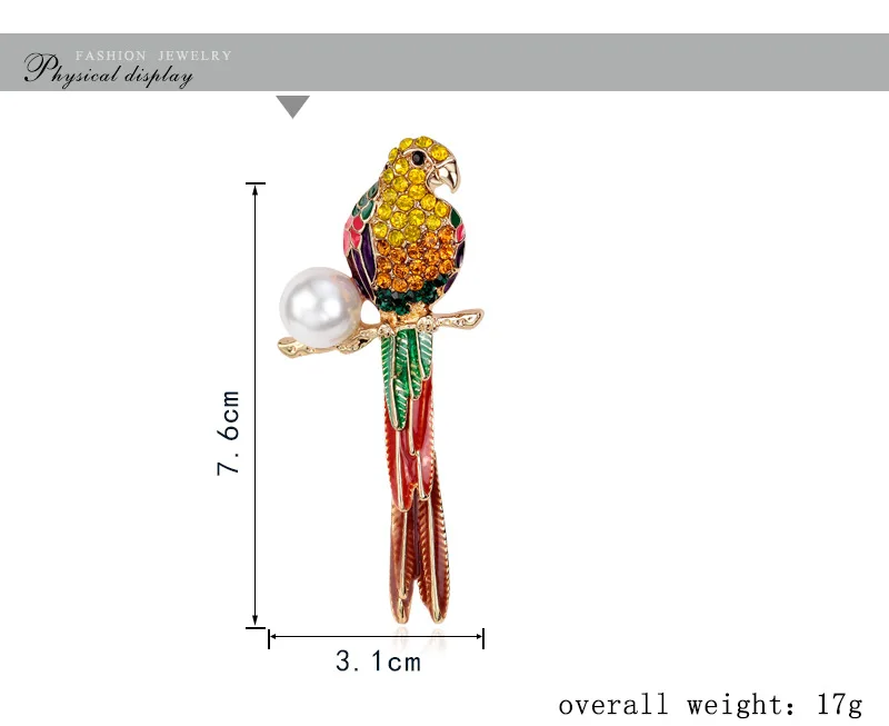 1 шт. новая Ретро побрякушка Сделай Сам Брошь винтажная эмалированная Птица Попугай Феникс значок булавки на лацканы для женщин год