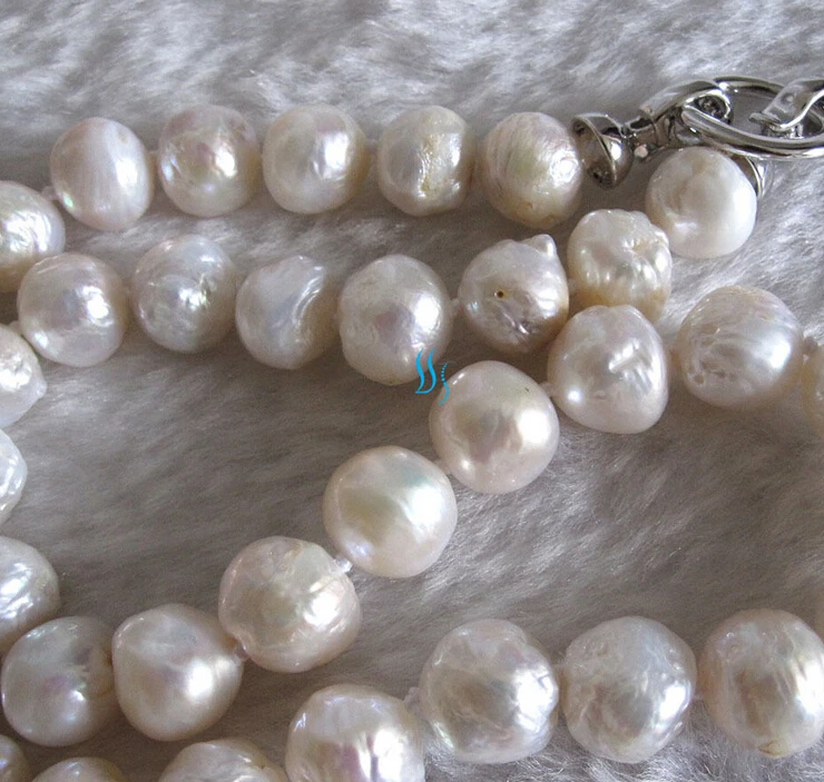 

xiuli 003529 9-11mm White Kasumi Freshwater Pearl Necklace Jewelry A+