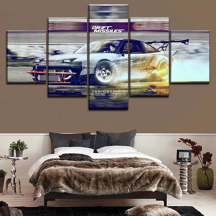 

Canvas Wall Art Pictures Home Decor For Living Room Framework 5 Pieces Speedhunters Sports Car PaintingsHD Print Modular Posters