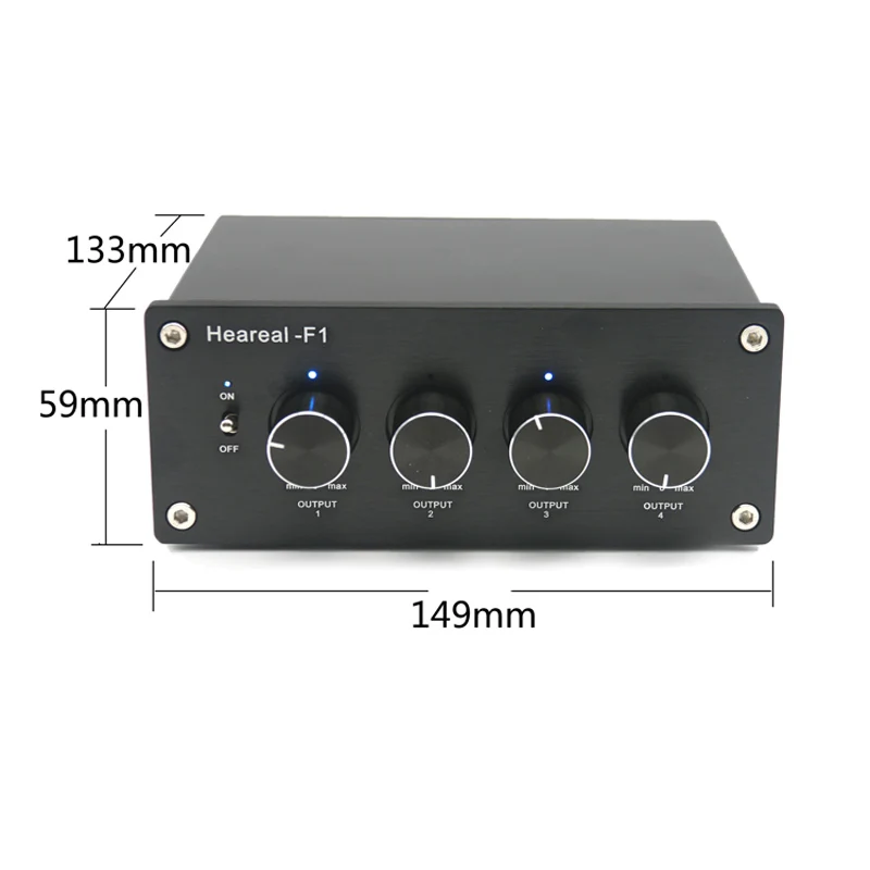 Переключатель передачи аудио 1 вход 4 выход без потерь аудио стерео сигнала переключатель сплиттер селектор AC 220 В