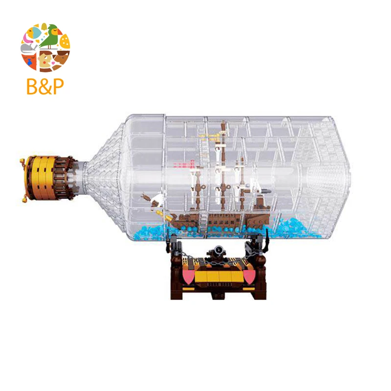 

16045 775Pcs Movies Series The Ship in the Bottle Set Model Building Block Bricks Educational Toys for Children Gift
