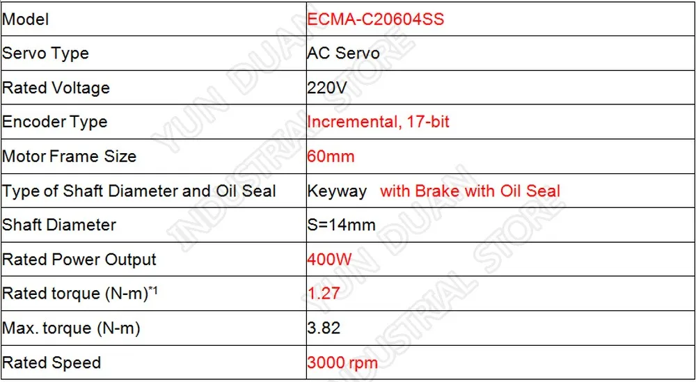 400 W B2 Delta серводвигатель переменного тока с тормозом ECMA-C20604SS 0.4KW 1.27NM 3000 об/мин 60 мм 14 мм ShaftNew в коробке