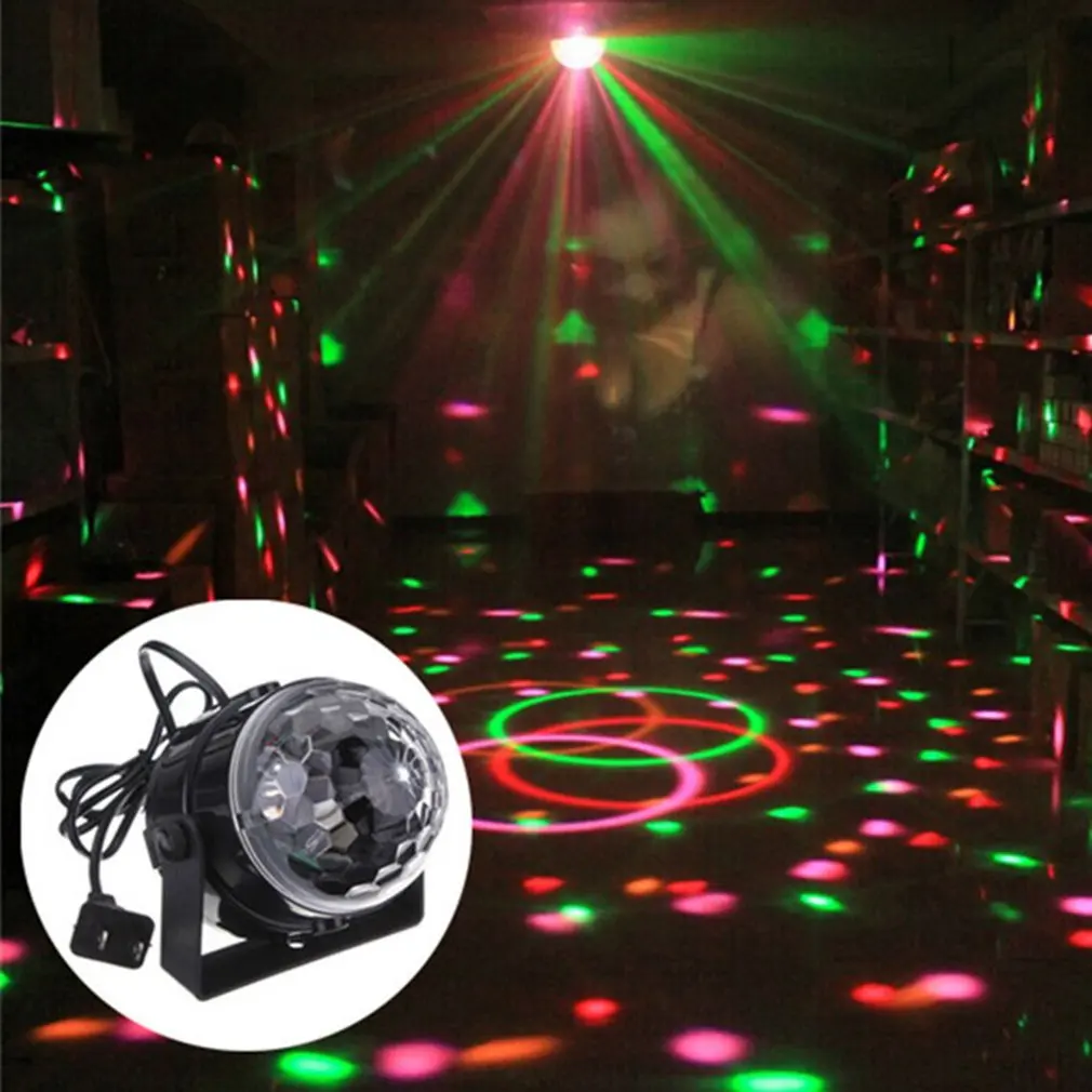 

Voice Control RGB LED Stage Lamps Crystal Magic Ball Sound Control Laser Stage Effect Light Party Disco Club DJ Light