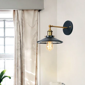 

Vintage Loft Indoor Wall Lamp Asway Wall Lamp Led E27 Wall Light,Chrome,Brass, Black Finished 100-240V