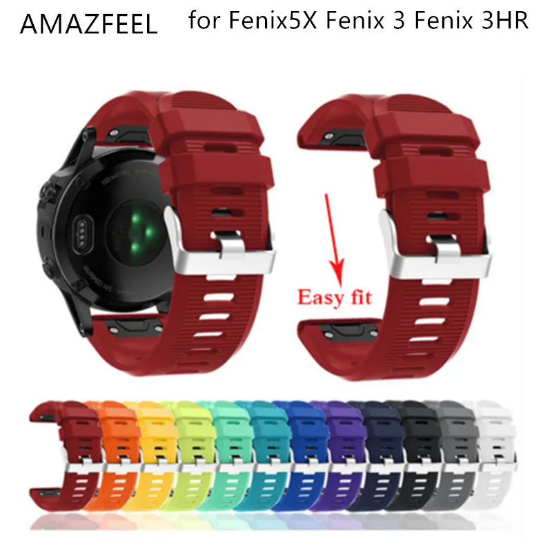 

Genuine 26MM Watchband for Garmin Fenix 5 Plus Fenix 5 GPS Forerunner 9 Watch Quick Release Silicone Easy fit Wrist Band Strap