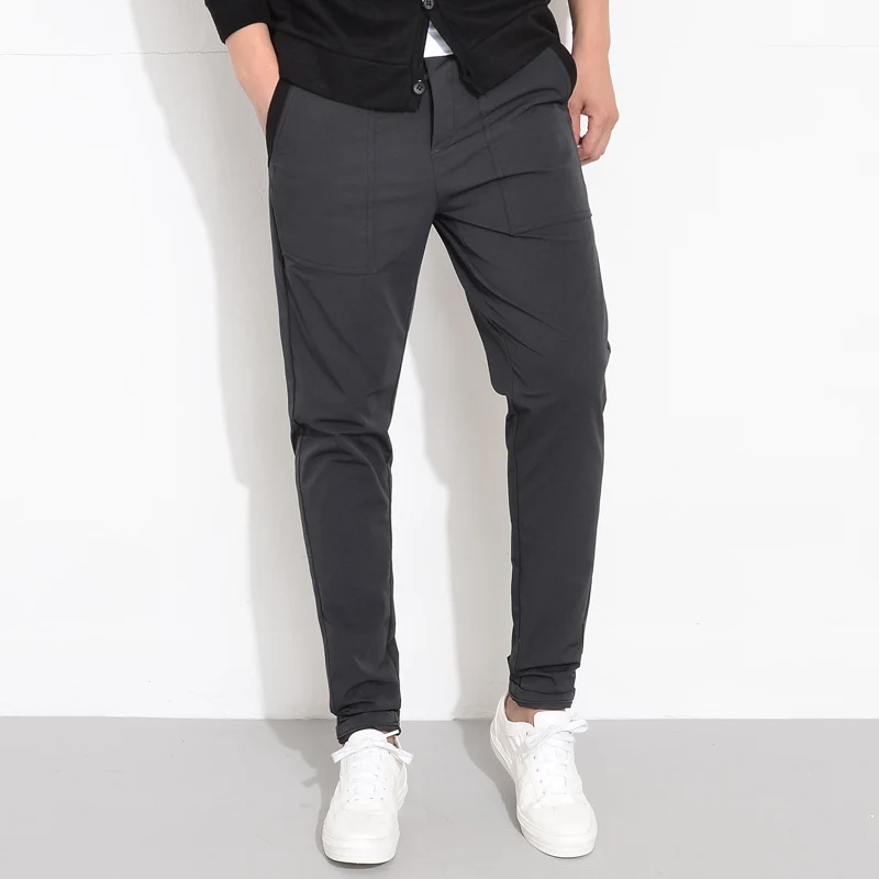 New Autumn Style Casual Men Pants Stretch Solid Active