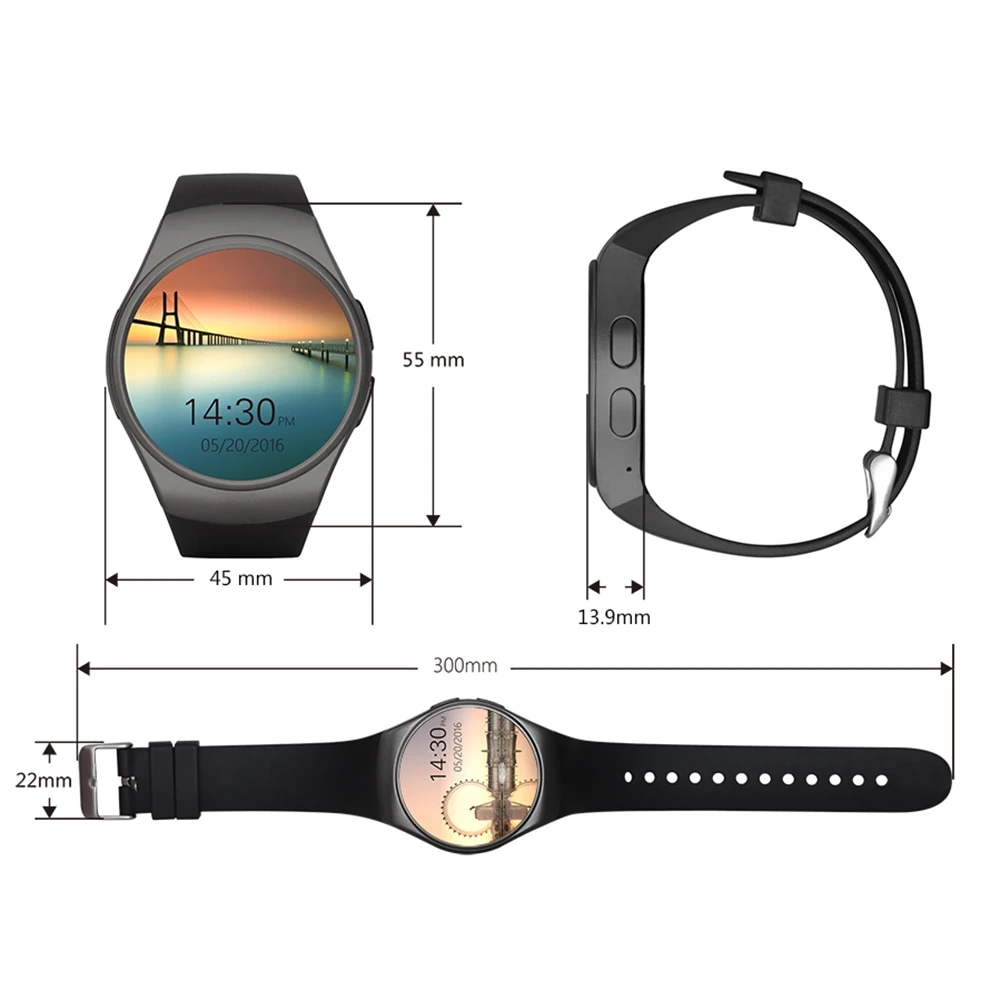 NAIKU KW18 Bluetooth Smart Watch Phone Full Screen Support SIM TF Card Smartwatch Heart Rate for apple IOS huawei Android