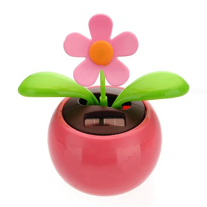 

Moving Dancing Solar Power Flower Flowerpot Swing Solar Car Toy Gift Home Decorating Plants Car Gadget Kids Toy for Children