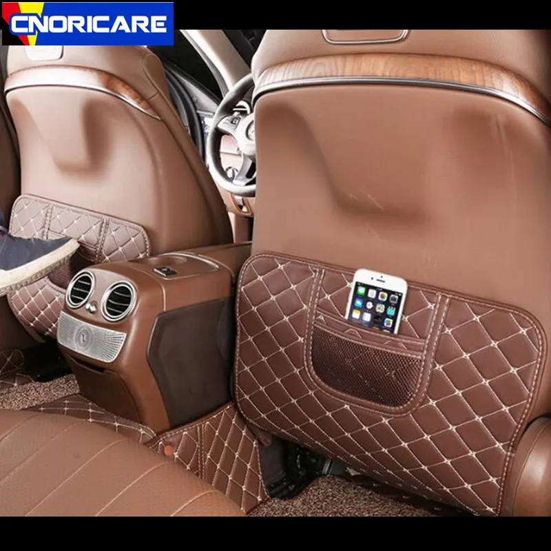 Автомобильное кожаное сиденье спинки анти Kick Pad украшение для Mercedes Benz E Class W213 E300
