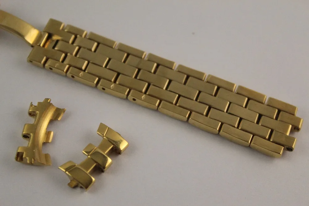 20 мм T97 T031410A R463 чистый твердый ремешок из нержавеющей стали ремешок для часов полностью золотые браслеты для T97