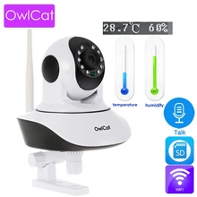 Owlcat HD 1080 P купол Wifi IP Камера ИК ночного P2P Видеоняни и радионяни аудио говорить SD CCTV Температура влажность мониторинга Onvif camhi app