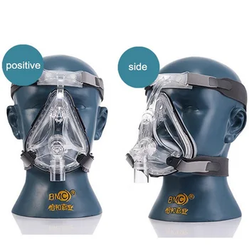

BMC-FM CPAP Nasal Mask Silicone Respirator Adjustable Headgear Strap Sleep Apnea Anti Snoring Treatment Device Masks Household