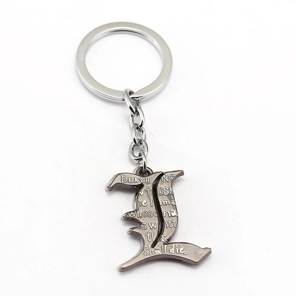 

Hot Anime Death Note Keychain Cross Key Chain Key Ring Holder Pendant Chaveiro Jewelry Souvenir