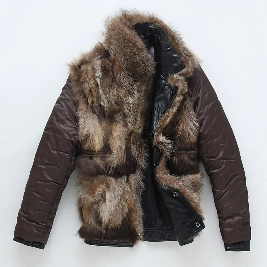 Мужская куртка из искусственной кожи зимняя меха норки 980|jacket fashion men|jacket leather