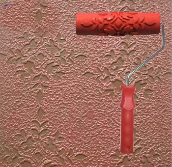

Diatom ooze tools wall printing mould 7 inch rubber embossed roller with handle no . 075