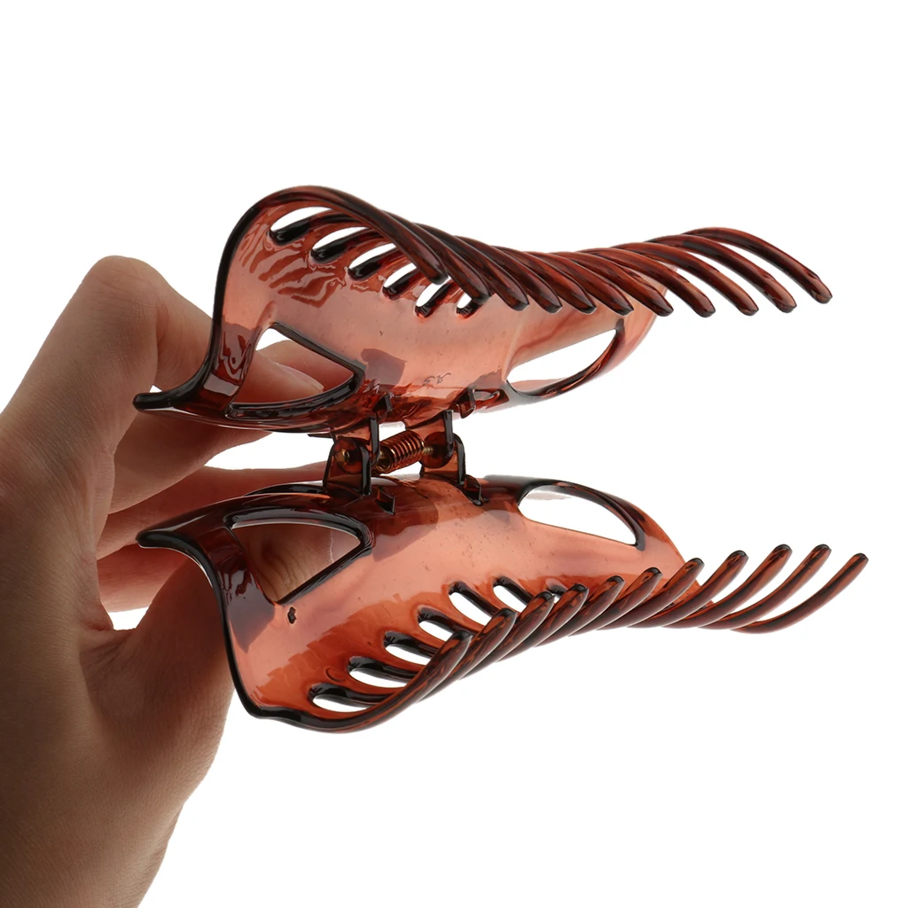 2 Pieces Fashion Large Hair Clamp Clip Claw Women Lady Hair Jewelry Brown Black for Women Thick Hair
