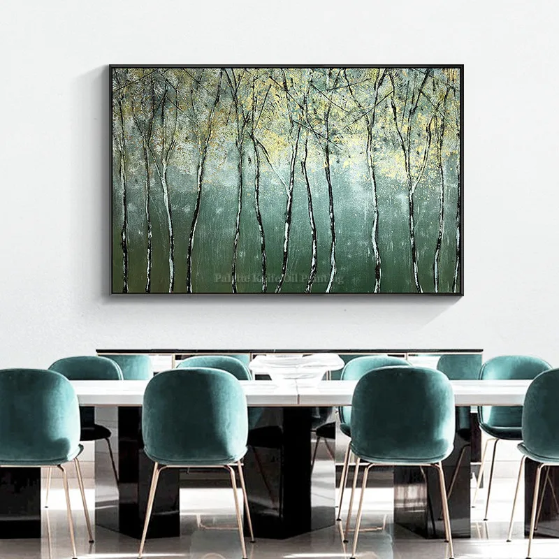 Hand painted Tree Oil painting on canvas decorative Pictures for Living room home decor Modern wall art