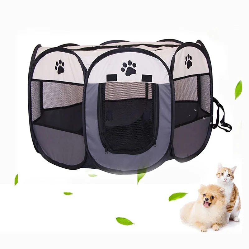

Portable Dog Playpen Folding Pet Park House Cage Puppy Kennels Octagon Fences For Small Large Dogs Cat Tent Dog Delivery Room